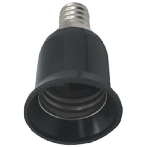 Переходник Ecola с цоколя Е14 на цоколь Е27 черный картинка 